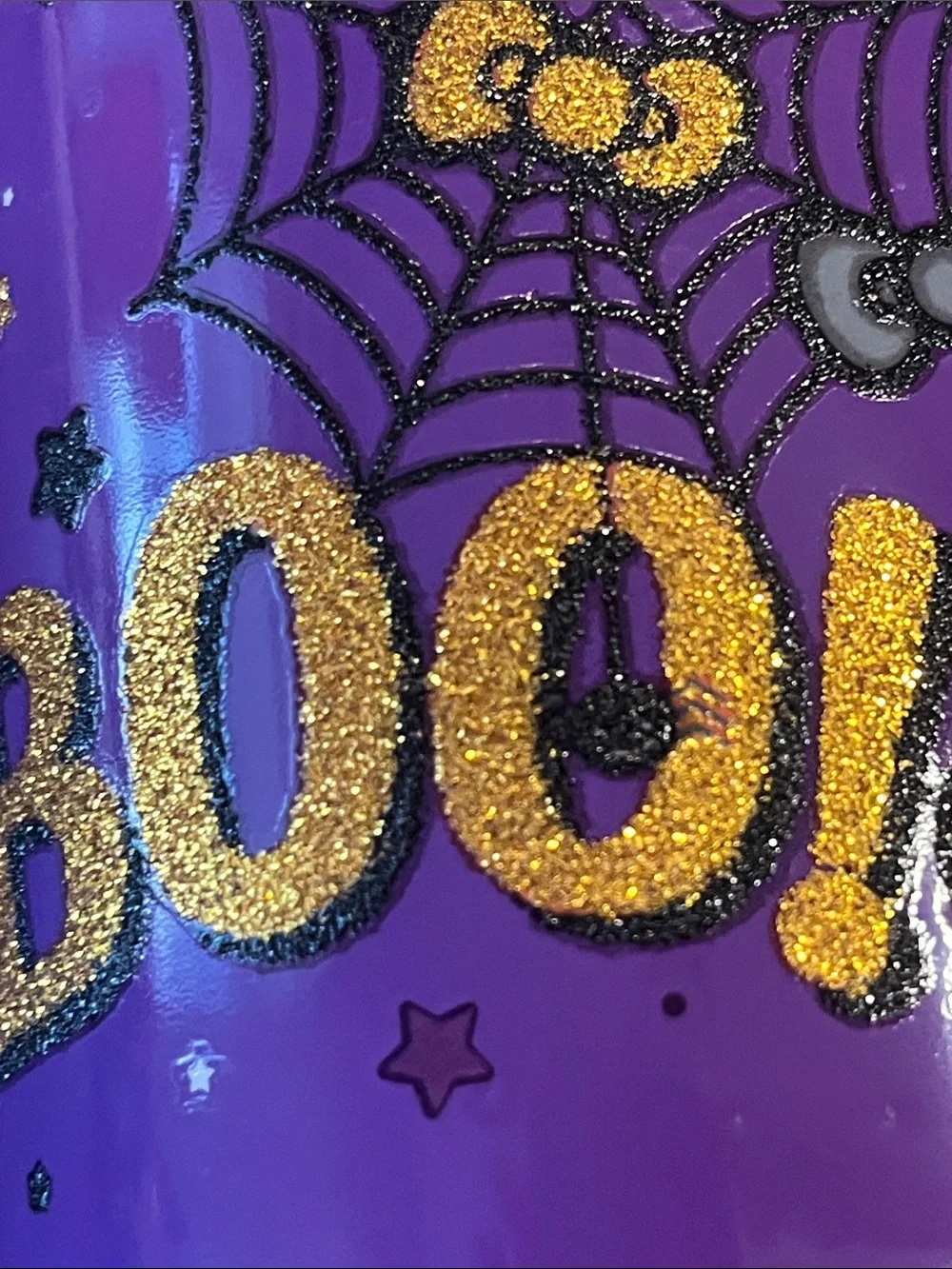 Sanrio Hello Kitty Purple Halloween Cat Mug with Glitter 20 Oz